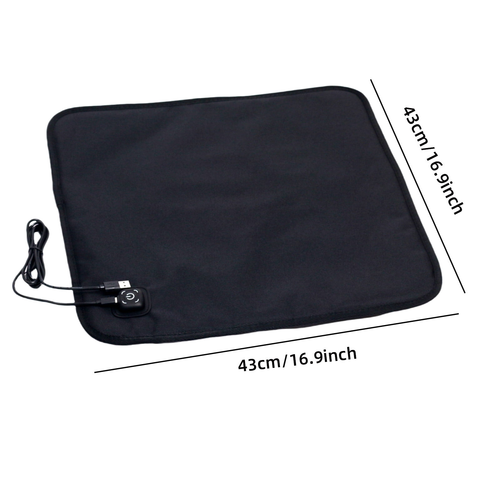 Eqslft Portable Heated Camping Chair Cushion, Waterproof Outdoor Seat Pad with Backrest, Foldable Heating Mat for Picnic Beach Fishing, USB Powered Warm Seat Cover