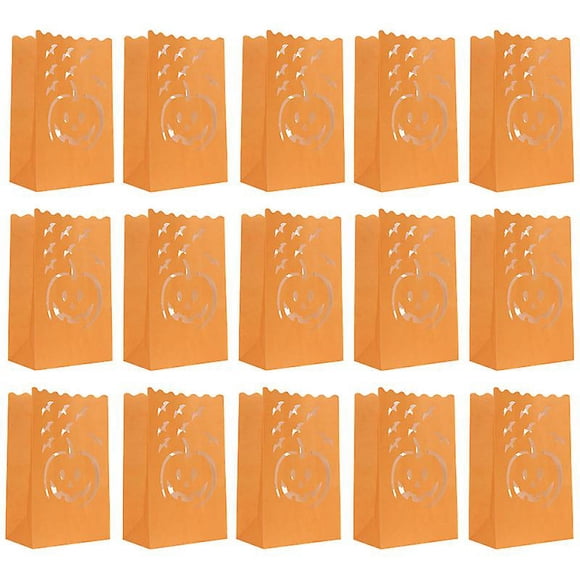 20 bolsas para velas de calabaza.