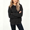 thumbnail image 5 of Miluxas Girls Oversized Solid Pullover Hoodie, Front Pocket Sweatshirt, Soft Long Sleeve Basic Top Black 7-8Years, 5 of 7