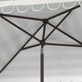 thumbnail image 4 of SAFAVIEH Outdoor Collection Vienna 7.5-Foot Square Crank Umbrella Grey/White, 4 of 7
