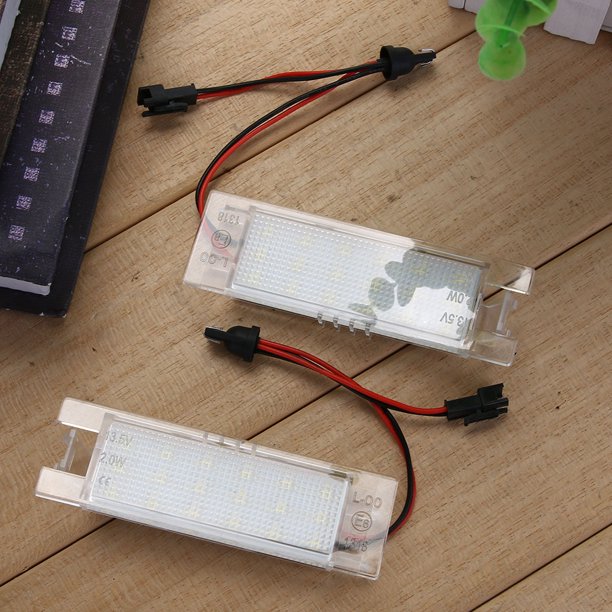 2 uds 3528 SMD 18 luces LED blancas para Panel de matrícula para Opel Zafira-180272 Tmvgtek Autopartes