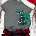 thumbnail image 2 of Camisas de Navidad Para Mujer, Manga Corta, Casual, Copo de Nieve de Papá Noel, Divertidas Camisetas Con Estampado Odeerbi ODB205477, 2 of 7