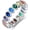size 6, variant on Chakra Ring 925 Sterling Silver Oval 7 Colorful Cubic Zirconia Chakra Rainbow Ring for Women Anniversary Presents