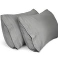 thumbnail image 1 of Lirex Standard Pillowcases, 1800 Thread Count Soft Durable Microfiber, Gray, 2-Pack Set, 1 of 6