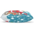 thumbnail image 3 of Santa Reindeer and Snowman Velvet Oblong Lumbar Plush Throw Pillow Cover/Shams Cushion Case 20x36in Decorative Invisible Zipper Design for Couch Sofa Pillowcase Only, 3 of 7