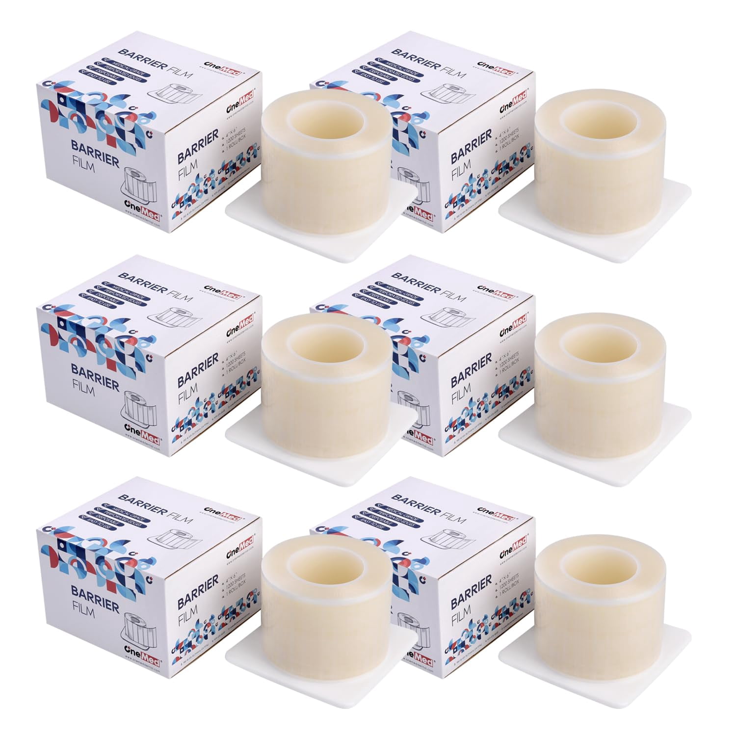 OneMed Dental Barrier Film Roll 4" x 6" Disposable Dental Barrier Tape
