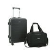 thumbnail image 2 of Wrangler 2pc Expandable Rolling Carry-on Set, Black, 2 of 15