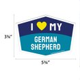 thumbnail image 2 of I Love My German Shepherd Hexagon Shaped Magnet, 2 of 3