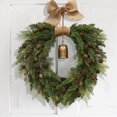 thumbnail image 4 of De Cedro De 19,7 Pulgadas, De Navidad De Cedro Artificial Con Campana De Vaca Rústica Vintage, Cinta De Lino Marrón Para Decoración Interior Y Exterior, 4 of 7