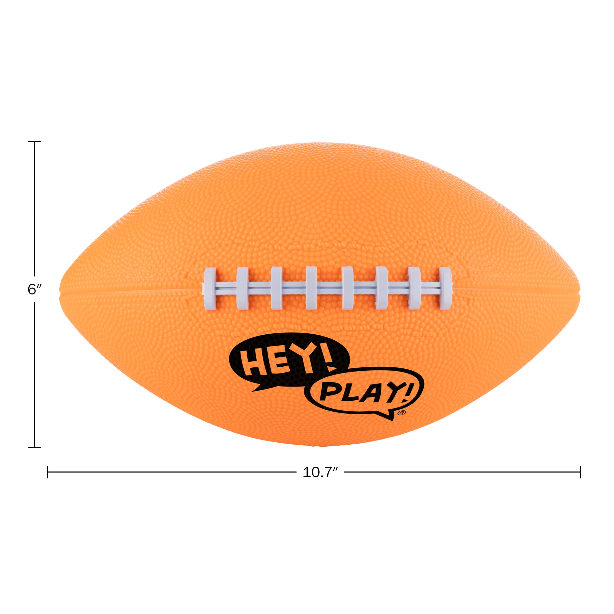 Hey Play Indoor/Outdoor Light Up Football - LED Glow Football Size 6 for Kids Ages 8 and Up, Orange