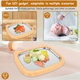 thumbnail image 4 of Evjurcn Rolled Ice Cream Maker Kit, Portable Stainless Steel Instant Freeze Pan with 2 Spatulas & Lid, DIY Homemade Ice Cream Tray for Gelato, Frozen Yogurt, Dessert – Fun Family Activity (Orange), 4 of 7