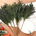 thumbnail image 6 of TETOU 12pcs Christmas Norfolk Pine Branches Artificial Norfolk Pine Stem DIY Wreaths Home Decor, 6 of 7