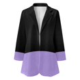 thumbnail image 4 of njshnmn Women's Solid Color Blazer Cardigan Long Sleeve Open Front Work Office Jackets Blazer, Purple, XXL, 4 of 5