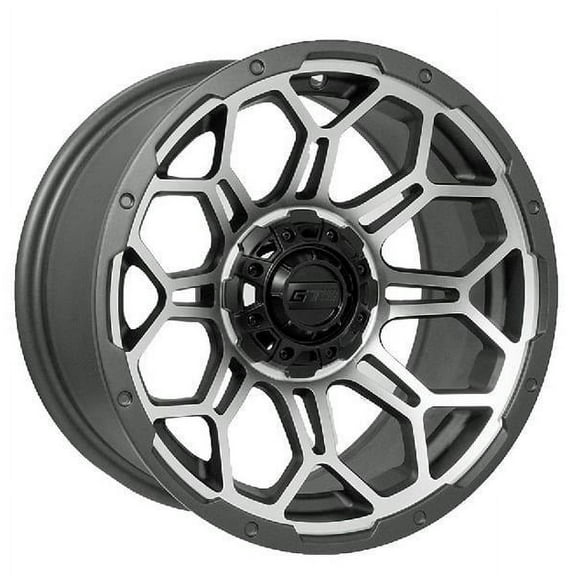 GTW Bravo 14x7 Golf Cart Wheel - Matte Gray/Machined (4/4) 3 4 [19-225]