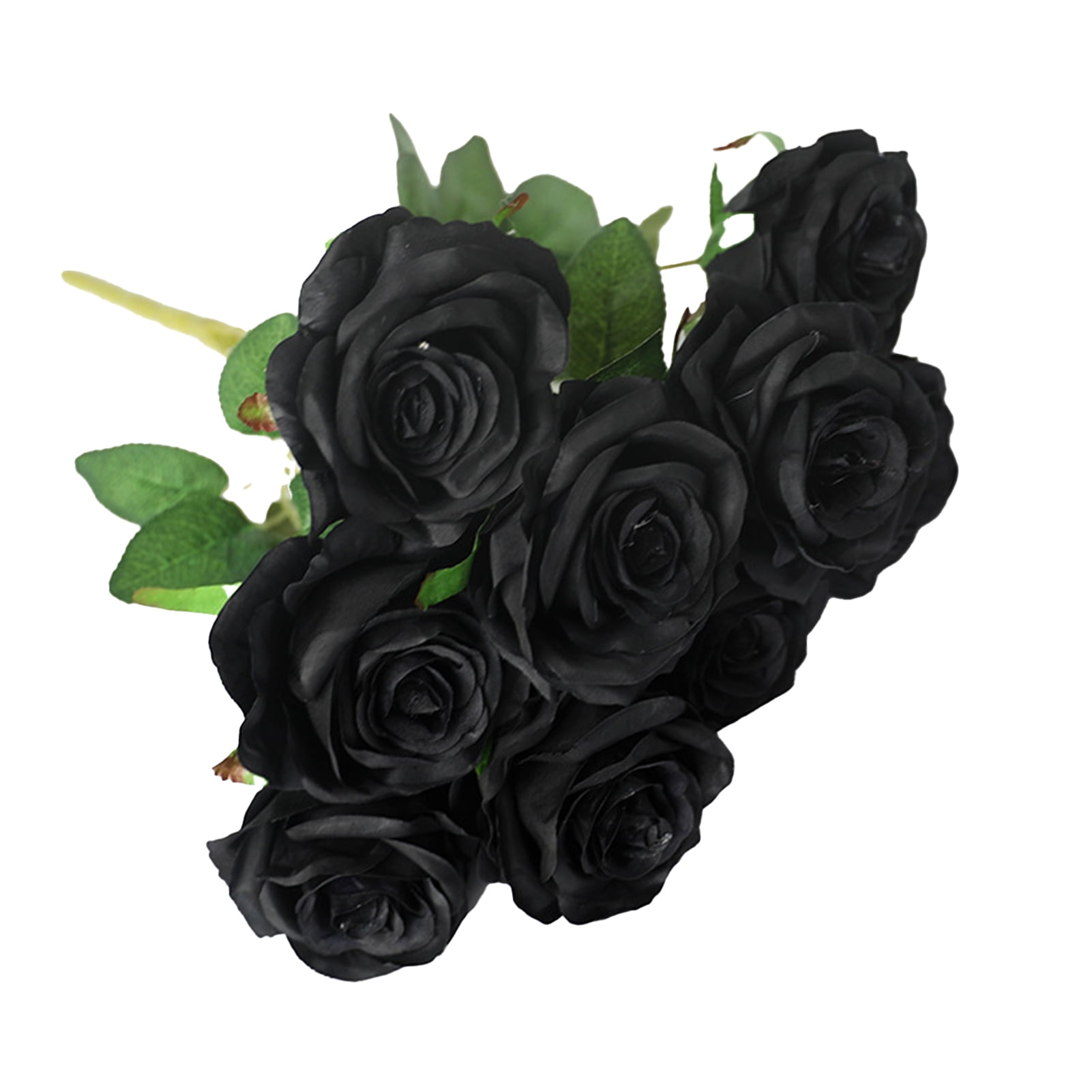 Artificial Flowers Fake Rose Silk Flower Black Rose for DIY