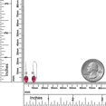 thumbnail image 6 of Gem Stone King 14K White Gold Pink Tourmaline and White Diamond French Wire Dangle Earrings for Women (1.13 Cttw, Gemstone October Birthstone, Oval 6X4MM and Round 2.5MM), 6 of 6