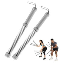 HEYMKGO Weighted Ropeless Battle Ropes - Cordless Fitness Equipment for Home Gym, Portable Quiet Exercise Rope for Full Body Workout, Men & Women, Travel-Friendly (Gray, 2-Pack)