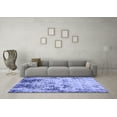 thumbnail image 3 of Ahgly Company Indoor Square Abstract Blue Modern Area Rugs, 3' Square, 3 of 4