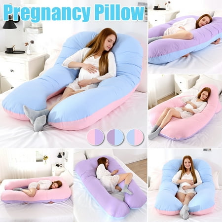 Full Body Pregnancy Pillow - U Shaped Body Pillow - Maternity Pillow for Pregnant Women - Extra Comfort Oversize with zipper 48 x 26 x 6