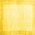 thumbnail image 1 of Ahgly Company Indoor Square Solid Yellow Modern Area Rugs, 5' Square, 1 of 4