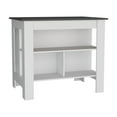 thumbnail image 4 of Qumbnk Rectangle Kitchen Island with Open Shelf, Wood Island Table for Living Room, Dining Room, Kitchen, 4 of 7