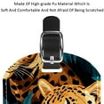 thumbnail image 4 of Square 2Pack PU Leather Leopard Cruise Luggage Tag with Privacy Cover and Name ID Tag for Travel Handbags Backpacks Luggage Tags, 4 of 6