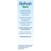Refresh Tears Lubricant Eye Drops Artificial Tears, 30 ml, 2 Bottles