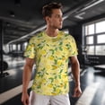 thumbnail image 3 of Wukai Lemon (2) Print Men's Short-Sleeved Mesh T-Shirt,Quick-Dry Short Sleeve Workout T-Shirt-3X-Large, 3 of 8