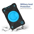 thumbnail image 6 of Dteck with Shoulder Strap Case for Samsung Galaxy Tab A7 Lite 8.7-inch SM-T220 T225 (2021),360 Degree Rotation Shockproof Armor Rubber 3-Layers Protection Case Hybrid Kickstand Cover,Black+Blue, 6 of 9