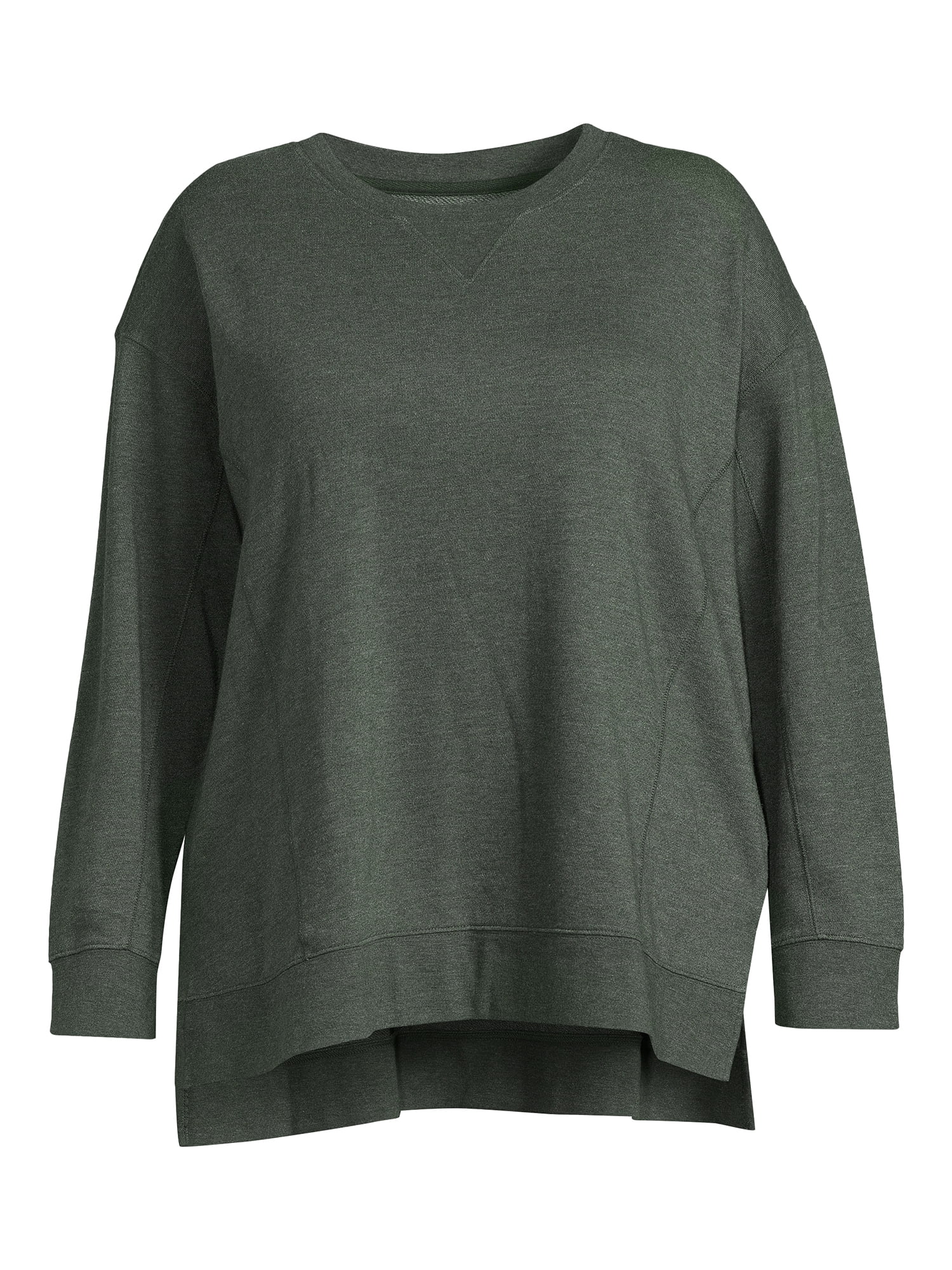 Terra & Sky Women's Plus High-Low French Terrycloth