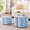 Seaglass, variant on S-HOME Set of 2 Ottoman with Storage,Flower Shape Petal Ottoman,Upholstered Velvet Storage Ottoman Bench