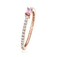 thumbnail image 3 of Pure Collection by Ross-Simons 0.10 Carat Pink Sapphire and .20 ct. t.w. Diamond Ring in 14kt Rose Gold, Women's, Adult, 3 of 5