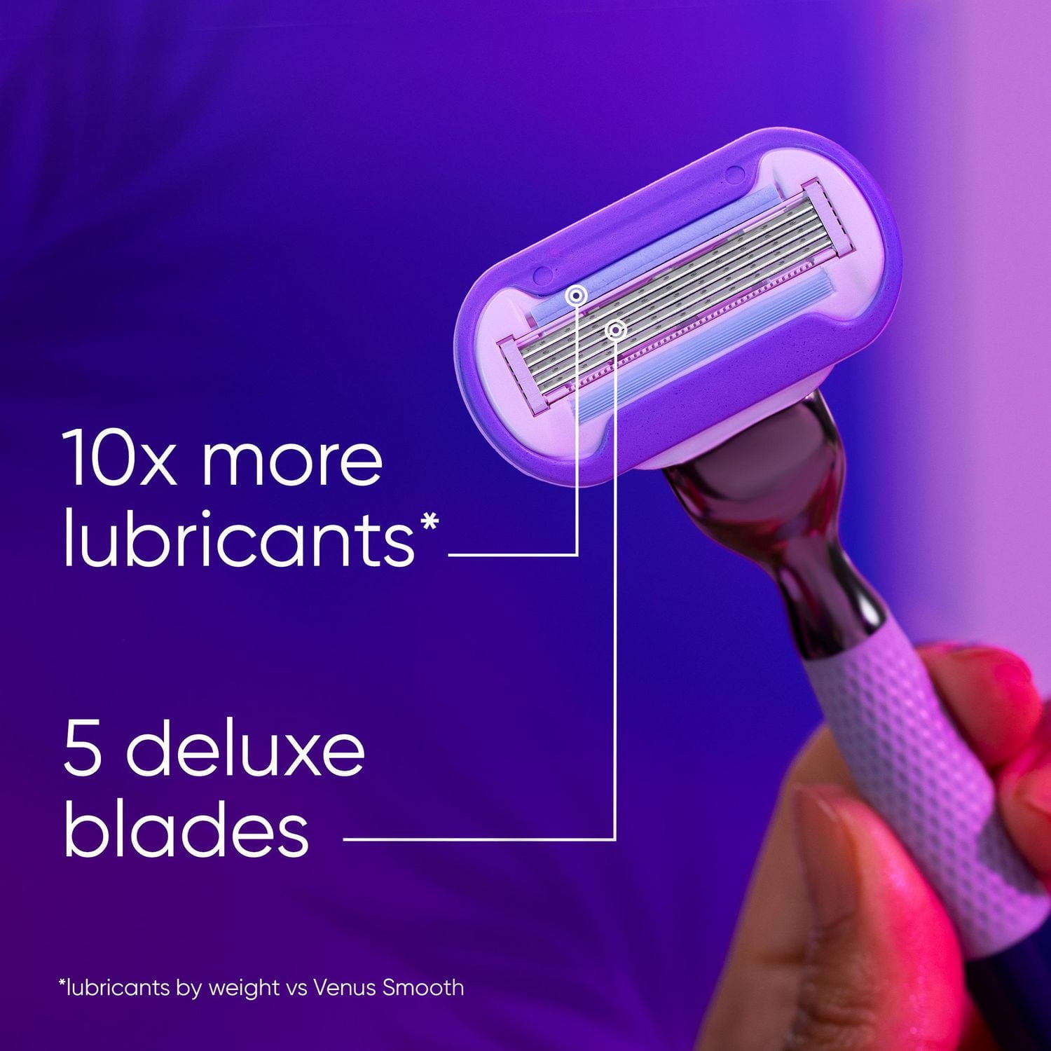 Gillette Venus Miami Midnight Extra Smooth Women's Razor Blade Refills, 4 Refills