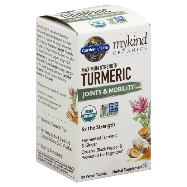 Garden of Life MyKind Organics, Maximum Strength Turmeric, Joints