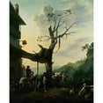 thumbnail image 3 of Johannes Lingelbach 12x14 Black Modern Framed Museum Art Print Titled - Peasants Dancing the Tarantella (circa 1660), 3 of 5