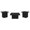 Black - 3-Piece, variant on Devar 3-piece Square Coffee End Table Set White High Gloss
