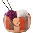 thumbnail image 4 of Yarn Bowls for Crocheting, Large Wooden Yarn Bowls with Holes, Knitting Crochet Storage Bowls with Holes, DIY Knitting Crocheting Accessories, 4 of 5