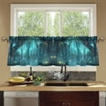 thumbnail image 4 of Yayeee Kitchen Curtains Tier Set of 2 Light Filtering 57"x24" Over Sink Window Panels, Magical Forest, 4 of 7