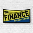 thumbnail image 4 of We Finance No Credit Needed Banner 13 oz Heavy Duty Vinyl Easy Payments Sign We Finance Vinyl Banner Multiple Sizes & Colors Outdoor/Indoor Single-Sided with Metal Grommets (4x10 ft, Bk & Ye & Bl), 4 of 6