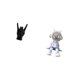 thumbnail image 5 of Estatua del gesto de la roca,Estatuas y figuras de dedos con gestos de música rock,Figura de escritorio,Estante con estatua de astronauta para decoración de oficina y hogar,Figura decorativa, 5 of 8