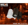 thumbnail image 6 of NICOR Outdoor OWCR4D1022MV50WH Dorado 22W Round LED Wall Mount, 5000K, White Outdoor Cylinder Light, 4, 6 of 7