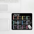 thumbnail image 3 of Chanana Mouse Pad Calendar 2026 10.3"X8.3", Calendar Mouse Pad Black Mousepad with Non-Slip Rubber Waterproof, Office Home Desk Decor Accessories for Computer Laptop Work Gaming, 3 of 7