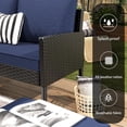 thumbnail image 4 of Patio Furniture Sets Small space patio furniture 7-piece outdoor furniture set, backyard furniture set, waterproof seat cushion, glass table, space saving, suitable for backyard, terrace or garden,Da, 4 of 10