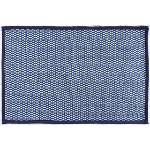 Home Decor Inc. Navy Blue Geometric Indoor Rug – 2.5' x 3.75", Soft & Durable