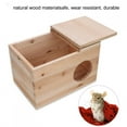 thumbnail image 4 of Maison de Nidification en Bois, Boîte de Reproduction pour Animaux de Compagnie de Conception de Forme Naturelle Humanisée Résistante à l'Usure, pour Écureuil de Planeur de Sucre de Cochon d'Inde de Hamster, 4 of 8