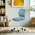 thumbnail image 2 of Ergonomic Home Office Desk Chair with Adjustable Height, Rolling Base, and Breathable Backrest, Light Blue, 2 of 8