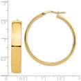 thumbnail image 4 of 14k Yellow Gold High Polished 7.2mm Hoop Earrings, 4 of 6