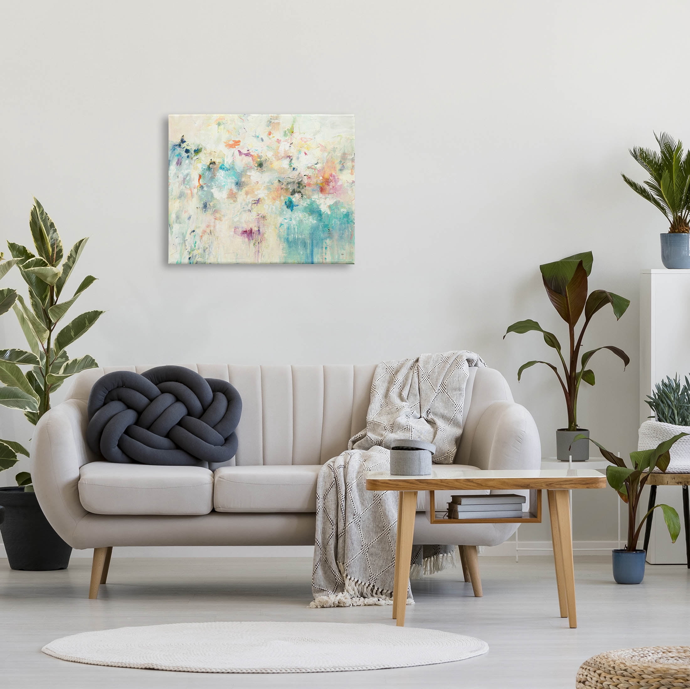 Stupell Industries Contemporary Abstract Composition Painting Gallery Wrapped Canvas Print Wall Art, Design by Lisa Ridgers