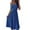 Blue, variant on IROINNID Dress for Women 2023 Casual Cocktail Wedding Guest Dress Sleeveless Plain Round Neck And Mid-Calf Dress In Spring And Summer Shirt Dress,Khaki