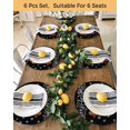 thumbnail image 4 of 15 Inch Round Placemats Set of 6, Merry Christmas Non Slip Heat Insulation PP Table Mats, Winter Cartoon Xmas Deer Snowflake Washable Place Mats for Kitchen Dining Party Table Decor, 4 of 7